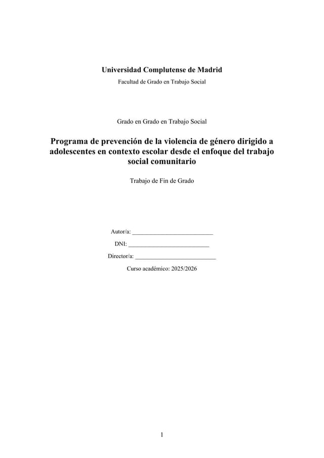 Página 1 — Programa de prevención de violencia de género dirigido a adolescentes en contexto escolar